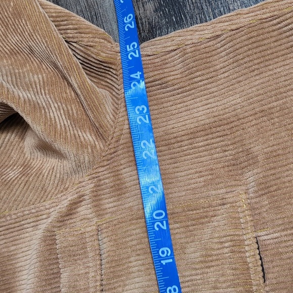 Cross Eyed Moose Corduroy Long Sleeve Snap Up Shirt, Size XL In Brown - Picture 7 of 10